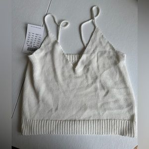Brandy Melville White Knit Tank Top NWT One Size